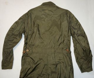 Vtg WWII/Korean War Era Nylon Flight Suit 38S BuAero US Navy Military 3