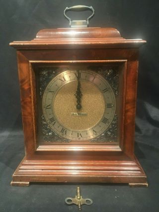 Mid Century Seth Thomas Legacy Electric Mantel Clock Westminster Chime Key 8 Day