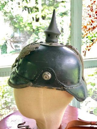 Imperial German Prussian Pickelhaube,  Handwritten Diary,  and Sword Belt Grouping 2