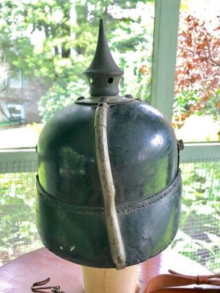 Imperial German Prussian Pickelhaube,  Handwritten Diary,  and Sword Belt Grouping 3