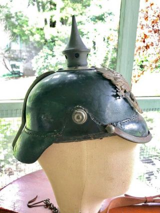 Imperial German Prussian Pickelhaube,  Handwritten Diary,  and Sword Belt Grouping 5