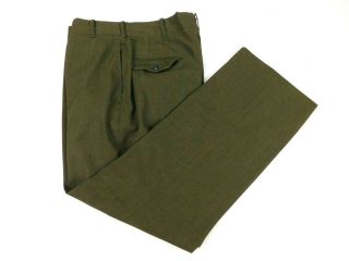 Usmc Us Marine Military Poly/wool 2212 Alpha Green Pants Trousers 33 X 29 1/2