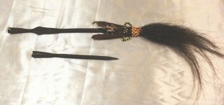 Zulu Spear Tip Xhosa Beaded With Fly Whisk