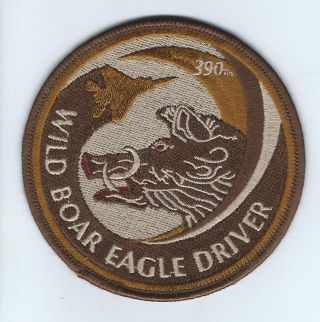 390th Fighter Squadron " Wild Boar Eagle Driver " F - 15 Desert Patch