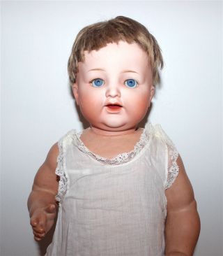 Antique Morimura Brothers Character Baby Doll 20 " Japan Bisque Head Sleep Eyes