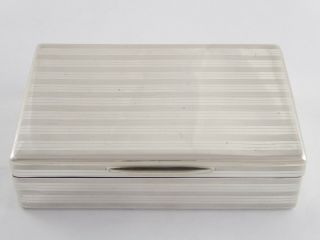 Antique Solid Sterling Silver Cigarette Box 1913 318g Not Weighted