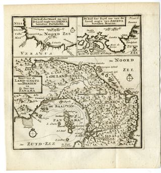 Antique Print - Portobello - America - Central - Panama - Darien - Bay - Dampier - Luyken - 1771