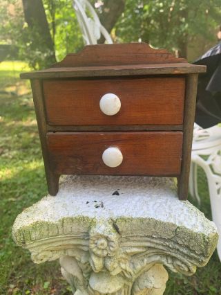 Antique Miniature 2 Drawer Chest