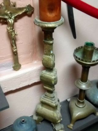 Absolutely Incredible 17th Century Antique Spanish Colonial Arizona Candlestick