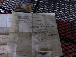 WWII US AIR FORCE PILOTS GROUPING CHARLES PRATT ID ' S PAPERS AND CAP 5
