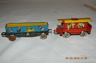 Vintage 1950s Disney Mickey Mouse Express Tin Litho Wind Up Marx Train 4