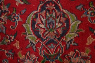 Vintage 8x11 Traditional Floral Persian Area Rug Hand - Knotted Oriental RED Wool 10