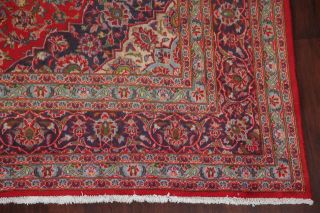 Vintage 8x11 Traditional Floral Persian Area Rug Hand - Knotted Oriental RED Wool 6