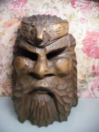 Ainu wood carving / wall hanging W25 × D14 × H32 cm From japan EMS F / S 3