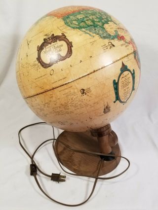 Vintage Readers Digest World Antique Spot Globe Scan Globe Light Up