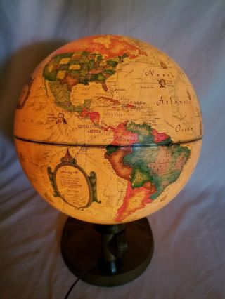 Vintage Readers Digest World Antique Spot Globe Scan Globe Light Up 4