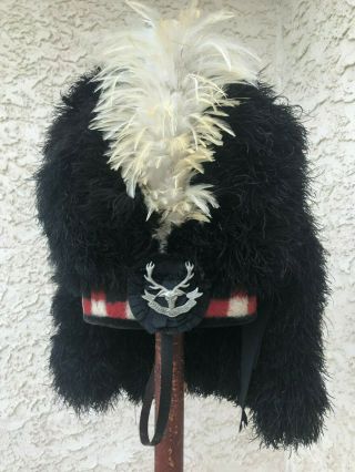 British Canadian Scottish Seaforth Highlanders Officers Five Tail Feather Bonnet