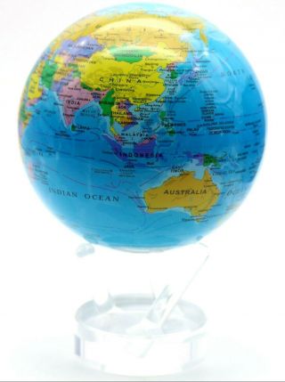 Captivating MOVA Colorful SELF ROTATING EARTH GLOBE and Stand 4.  5 