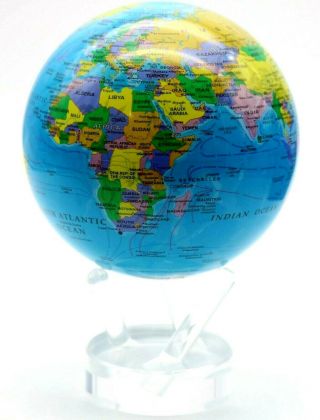 Captivating MOVA Colorful SELF ROTATING EARTH GLOBE and Stand 4.  5 