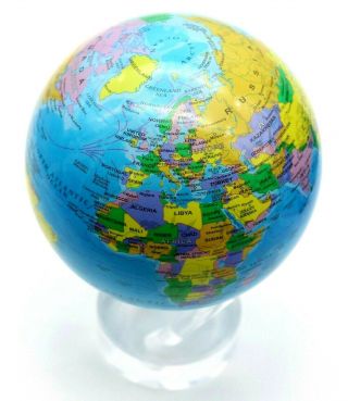 Captivating MOVA Colorful SELF ROTATING EARTH GLOBE and Stand 4.  5 