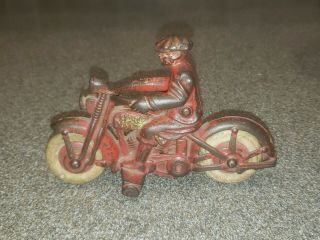 Vintage 1930s Hubley Harley Davidson Cast Iron Motorcycle
