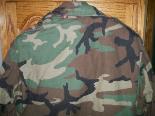 ' 91 US NAVY M65 Woodland Camo Coat Cold Weather Field Jacket Military Large Reg. 10