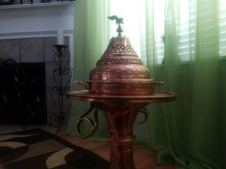 Antique Turkish/Aramaic Islamic Chinese Persian Incense Burner Brass/Copper 10