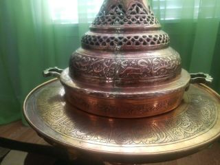 Antique Turkish/Aramaic Islamic Chinese Persian Incense Burner Brass/Copper 12