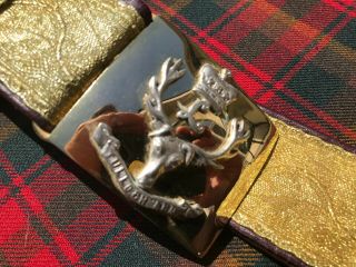 British Canadian Seaforth Highlanders Scottish Officers Gold Lace Dirk Belt Frog 7