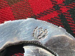 British Seaforth Highlanders Scottish Officers Hallmarked Silver Plaid Brooch 10
