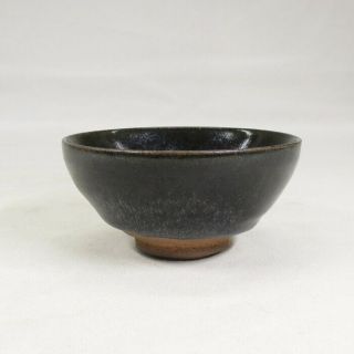 G446: Chinese Porcelain Cup Of Popular Tenmoku Glaze With Good Atmosphere