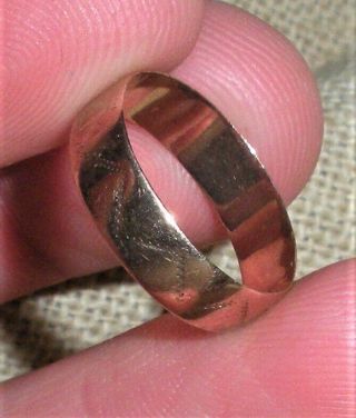 ANTIQUE COLONIAL c.  1750 - 1770 18K GOLD WEDDING BAND RING EARLY ENGRAVING vafo 4