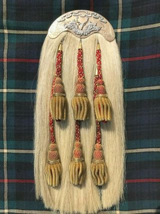 WW1 British / Canadian Scottish Seaforth Highlanders Officers Levee Hair Sporran 3