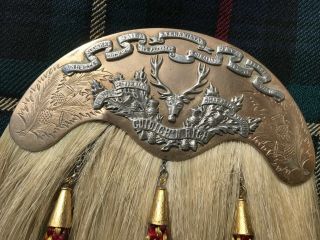 WW1 British / Canadian Scottish Seaforth Highlanders Officers Levee Hair Sporran 6