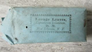 Antique Shaker Society D.  M.  Lebanon York Package Lovage Leaves