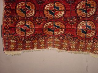 FABULOUS ANTIQUE 1860 TURKOMAN TEKKE KHALI RUG HG 2