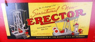 Vintage A.  C.  Gilbert Erector Set 7 1/2 in Cardboard Box 2