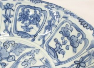 H283: RARE Chinese big plate of really old blue - and - white porcelain of MING GOSU 5