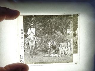 Old Native American Indian Glass Negative / Photo