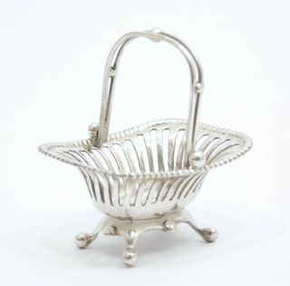 William B.  Meyers Miniature Sterling Silver George Iii Lattice Fruit Basket
