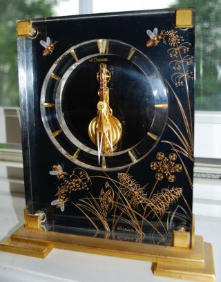 Jaeger - Lecoultre Marina Bee Table Mantel Clock - Fine And Rare,  Brass And Lucite