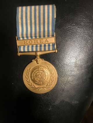 Vintage United Nations Korea War Medal Usa Version As Found
