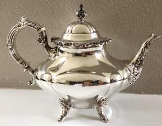 Sterling Silver Tea Service Set Reed & Barton Georgian Rose 670 3