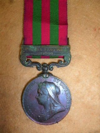 India General Service Medal 1895,  Bronze Issue,  Punjab Frontier 1st Punjab Cavy.