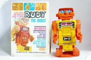 Remco Ideal Horikawa Masudaya Rudy The Robot Tin Usa Japan Vintage Space Toy