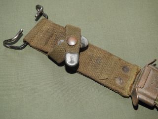 US Army USMC Marine WW2 BAYONET FIGHTING KNIFE M - 8A1 SCABBARD Vtg GI Sheath Rare 4