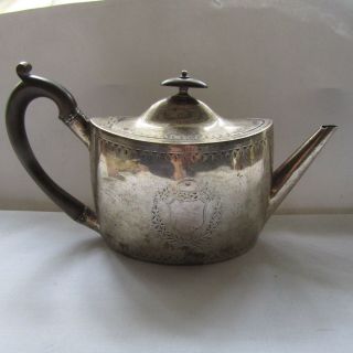 Antique 1796 George Iii Solid Silver Teapot Hennell,  Silversmiths To Aristocracy