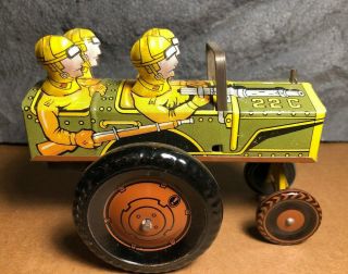 Vintage Marx | Jumping Jeep | Military | Tin Wind Up Toy | | Very Good