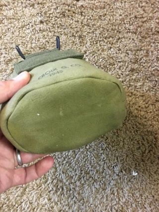 WW2 US Canteen & insulated Cover,  Cup ST.  CROIX G.  CO 1945 AGMCO 3