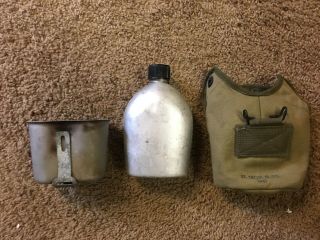 WW2 US Canteen & insulated Cover,  Cup ST.  CROIX G.  CO 1945 AGMCO 6